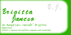 brigitta jancso business card